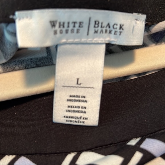 WHBM long top. Black, white, grey,light blue. - Picture 4 of 5